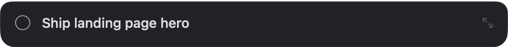 Focus mode: a slim floating strip showing only the current top task